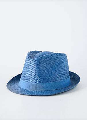 Chapeau forme chapeau paille bleu HERMAN homme