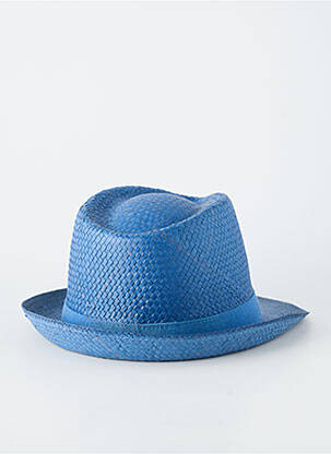 Chapeau forme chapeau paille bleu HERMAN homme