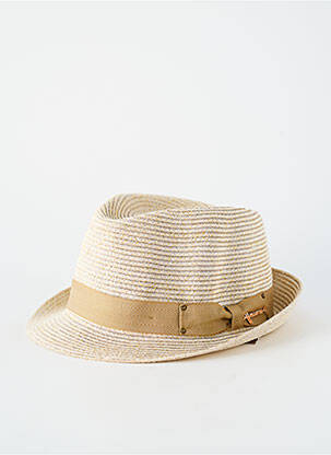 Chapeau forme chapeau paille beige HERMAN homme