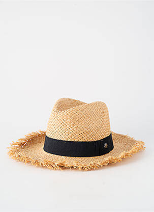 Chapeau forme chapeau paille noir HERMAN homme