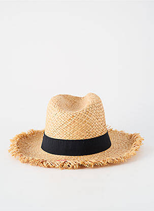 Chapeau forme chapeau paille noir HERMAN homme