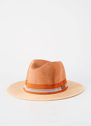 Chapeau imprimé rayures orange HERMAN homme