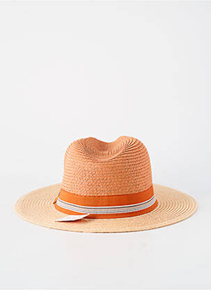 Chapeau imprimé rayures orange HERMAN homme