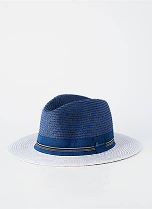 Chapeau imprimé rayures bleu HERMAN homme