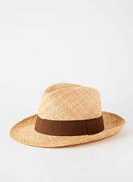 Chapeau forme chapeau paille marron HERMAN homme