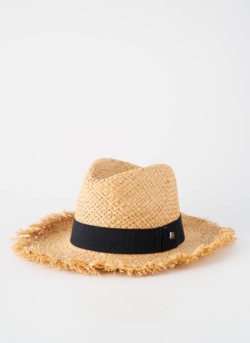 Chapeau forme chapeau paille noir HERMAN homme