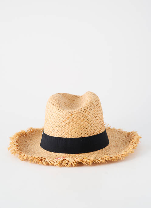 Chapeau forme chapeau paille noir HERMAN homme