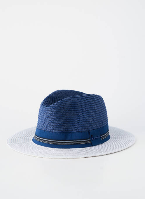Chapeau imprimé rayures bleu HERMAN homme