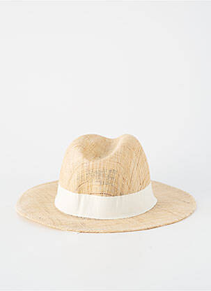 Chapeau forme chapeau paille beige HERMAN homme