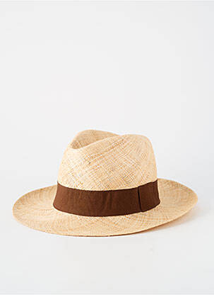 Chapeau forme chapeau paille marron HERMAN homme