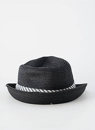 Chapeau imprimé rayures noir HERMAN homme