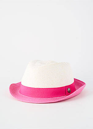 Chapeau forme chapeau paille rose FLECHET unisexe