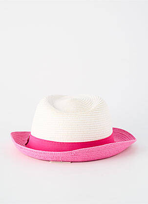 Chapeau forme chapeau paille rose FLECHET unisexe