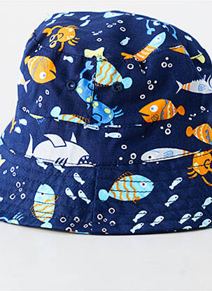 Chapeau imprimé fantaisie bleu HERMAN garçon