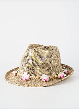 Chapeau forme chapeau paille beige HERMAN homme