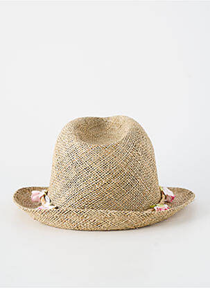Chapeau forme chapeau paille beige HERMAN homme