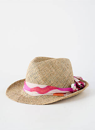 Chapeau imprimé fantaisie rose HERMAN femme
