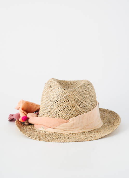 Chapeau imprimé fantaisie beige HERMAN femme