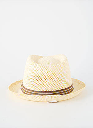 Chapeau imprimé rayures marron HERMAN homme