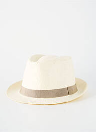 Chapeau forme chapeau paille beige AUREGA homme