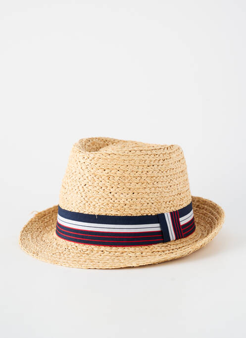 Chapeau imprimé rayures bleu AUREGA homme