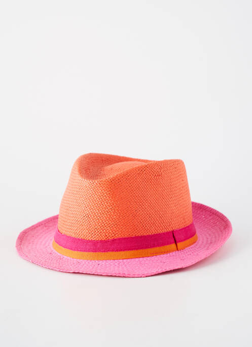 Chapeau forme chapeau paille orange AUREGA unisexe