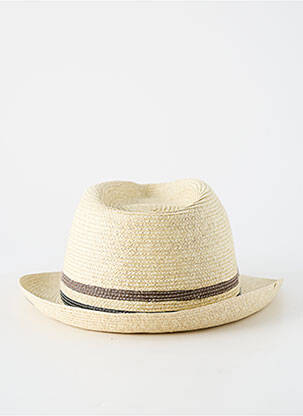 Chapeau imprimé rayures marron AUREGA homme