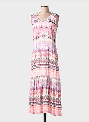 Robe longue sans manche sans manche rose MASSANA femme