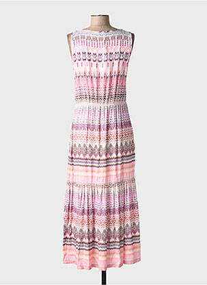 Robe longue sans manche sans manche rose MASSANA femme