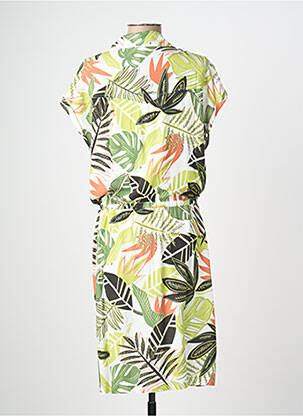 Robe mi-longue imprimé fantaisie manches courtes vert MERI & ESCA femme