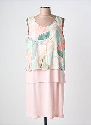 Robe mi-longue coupe fluide sans manche rose GREGORY PAT femme