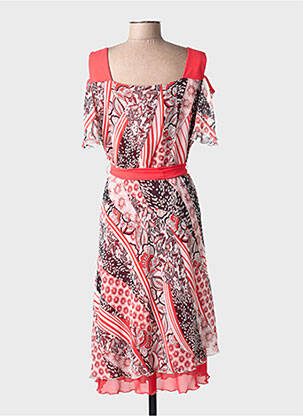 Robe longue manches longues manches longues rouge JEAN DELFIN femme