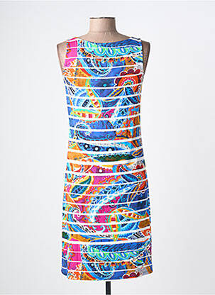 Robe mi-longue sans manche sans manche bleu MASSANA femme