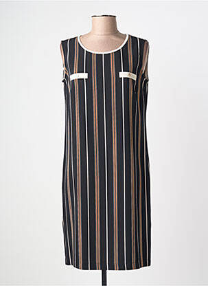 Robe mi-longue sans manche sans manche noir TELMAIL femme