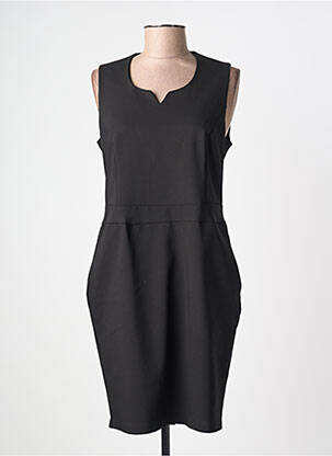 Robe mi-longue sans manche sans manche noir GRIFFON femme