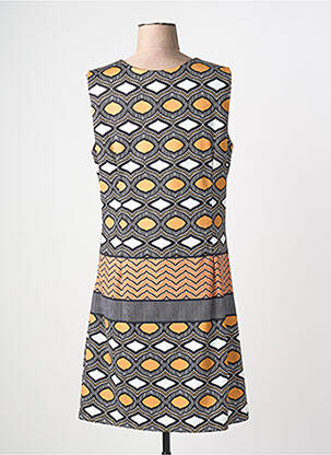 Robe mi-longue sans manche sans manche noir A BELLE femme