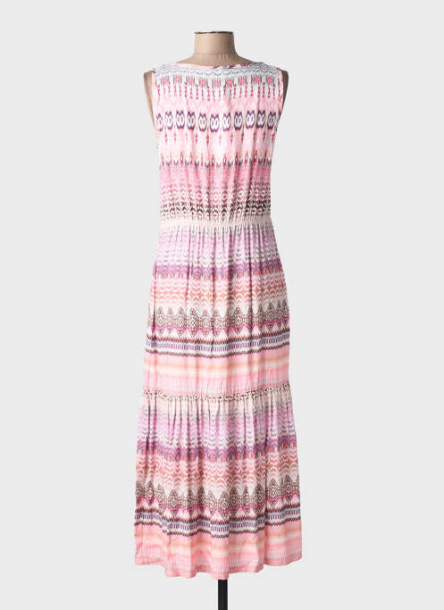 Robe longue sans manche sans manche rose MASSANA femme