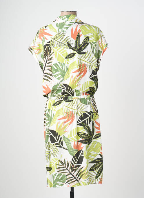 Robe mi-longue imprimé fantaisie manches courtes vert MERI & ESCA femme