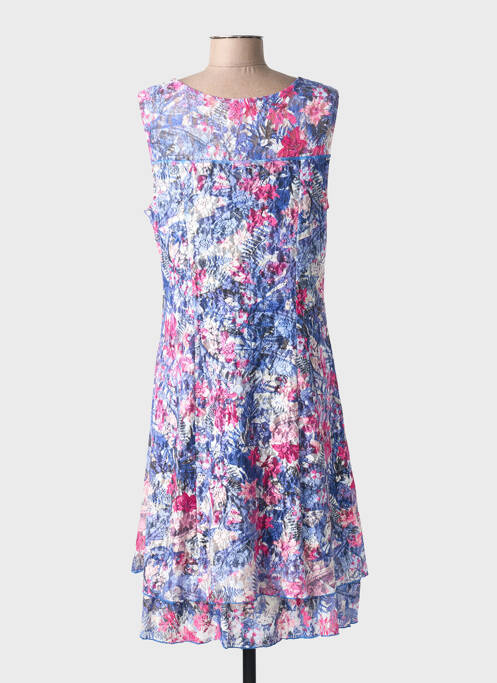 Robe mi-longue coupe fluide sans manche bleu DIANE LAURY femme