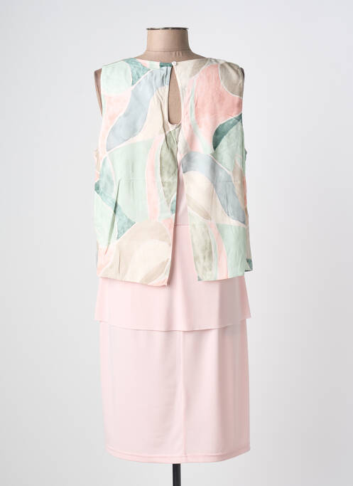 Robe mi-longue coupe fluide sans manche rose GREGORY PAT femme