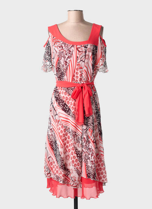 Robe longue manches longues manches longues rouge JEAN DELFIN femme