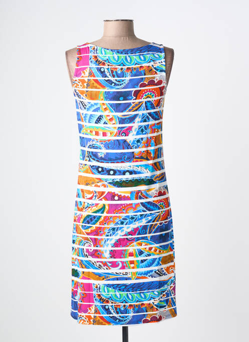 Robe mi-longue sans manche sans manche bleu MASSANA femme