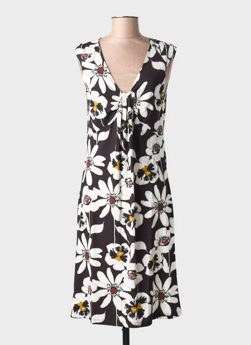 Robe mi-longue coupe fluide sans manche noir TELMAIL femme