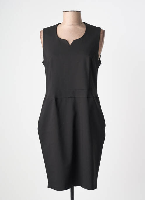 Robe mi-longue sans manche sans manche noir GRIFFON femme