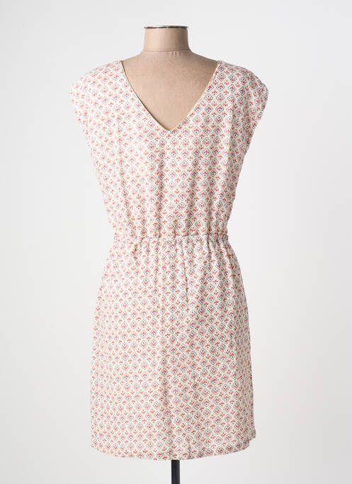 Robe mi-longue imprimé fantaisie sans manche rose C'EST BEAU LA VIE femme