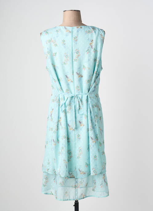Robe mi-longue coupe fluide sans manche bleu GRIFFON femme