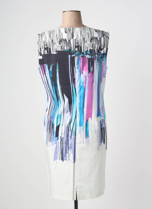 Robe mi-longue imprimé fantaisie sans manche blanc GRIFFON femme