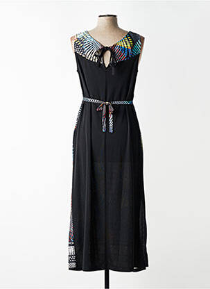 Robe longue imprimé fantaisie sans manche bleu FRANCE RIVOIRE femme
