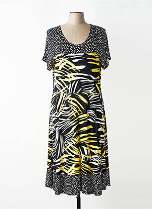 Robe mi-longue manches courtes manches courtes noir TELMAIL femme