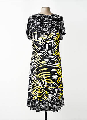 Robe mi-longue manches courtes manches courtes noir TELMAIL femme